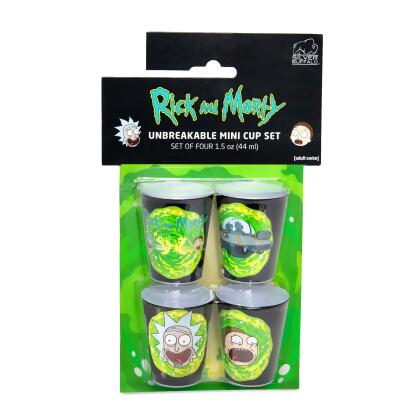 Rick and Morty 1.5-Ounce Plastic Mini Shot Glass Cups | Set of 4 alternate image