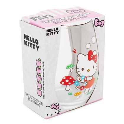 Sanrio Hello Kitty Mushrooms Stemless Wine Glass | Holds 20 Ounces alternate image