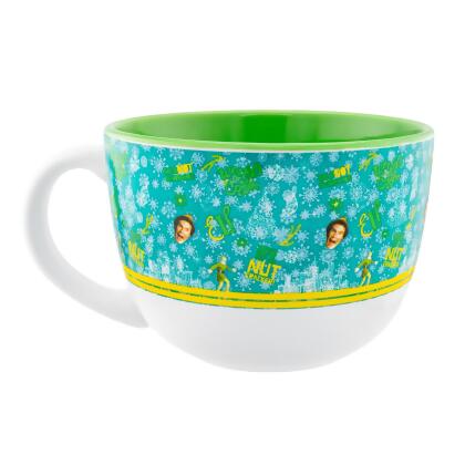 Elf Tossed Pattern Ceramic Soup Mug | Holds 20 Ounces alternate image
