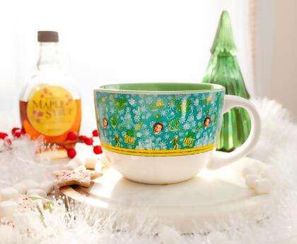 Elf Tossed Pattern Ceramic Soup Mug | Holds 20 Ounces alternate image