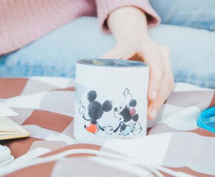 Disney Mickey and Minnie Mouse Sunset Asian Ceramic Tea Cup | Holds 9 Ounces alternate image