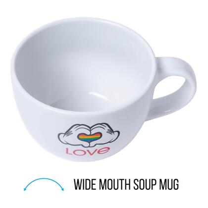 Disney Pride Mickey Hands 24oz Ceramic Soup Mug alternate image