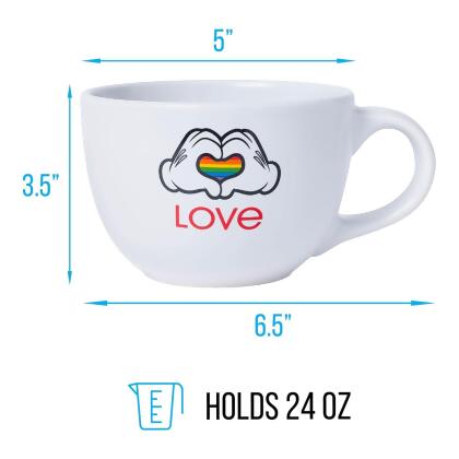 Disney Pride Mickey Hands 24oz Ceramic Soup Mug alternate image