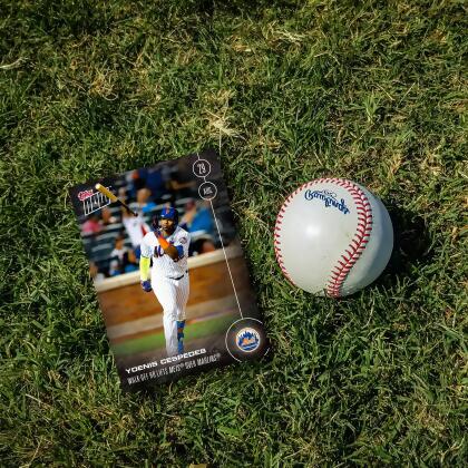 MLB NY Mets Yoenis Cespedes #405 Topps NOW Trading Card alternate image
