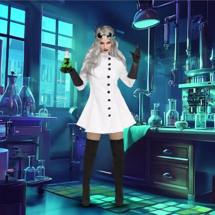 Mad Scientist Women's Costume alternate image