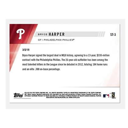 Philadelphia Phillies Bryce Harper MLB Topps NOW Card ST-3 alternate image