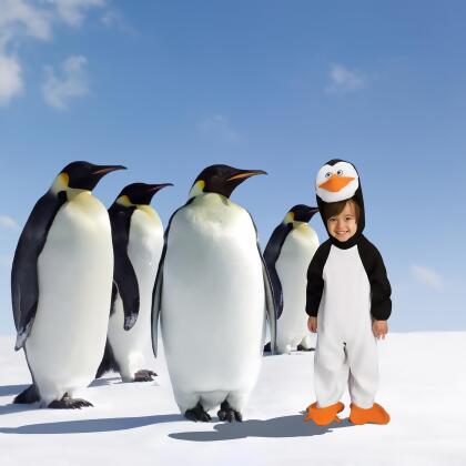Penguins Of Madagascar Romper Skipper Baby Costume alternate image