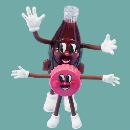 Fallout 76 Bottle and Cappy Bendable Figure Set alternate image