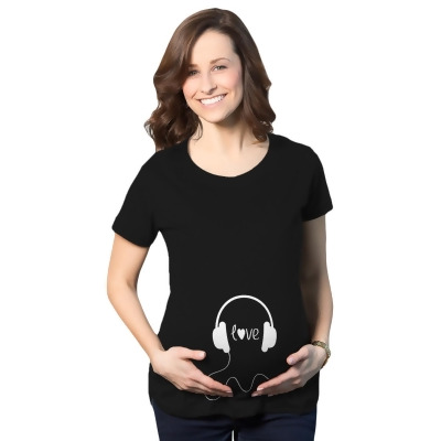 Maternity Love Headphones Fun Pregnancy Tees Cute Baby Announcement