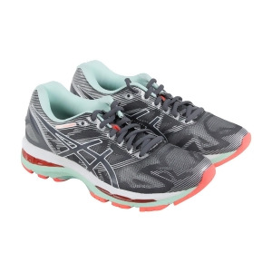 Asics Gel Nimbus 19 Womens Gray Mesh Athletic Lace Up Running Shoes - 6