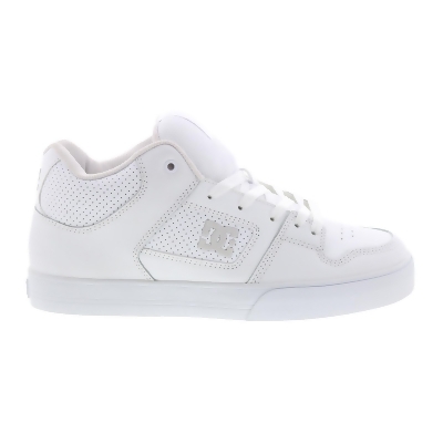 DC Pure Mid ADYS400082-WGY Mens White Leather Skate Inspired Sneakers Shoes 