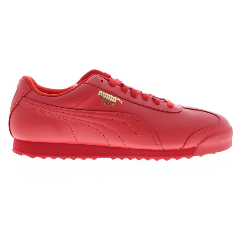 Puma Roma Basic Wrap High Risk Red Team Gold Mens Low Top Sneakers From Ruzeshoes At Shop Com