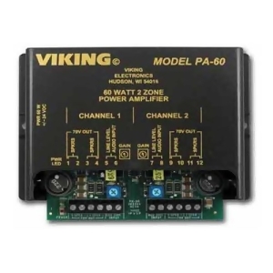 Viking Pa-60 60W Compact Two Zone Amplifier - All