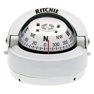 Ritchie S-53w Explorer Surface Mount Compass White - All