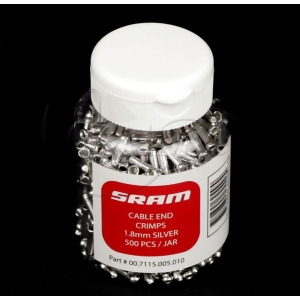 Sram Brake Cable Ends 1.8mm Slv 500/Jar - All