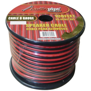 Audiopipe Cable8-100blk Audiopipe 8 Gauge Speaker Wire 100' Red/Black - All
