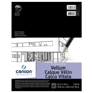 Canson/fila Co 100510984 Vidalon Vellum Tape Bound 50 Sheets Pad 11X14 - All