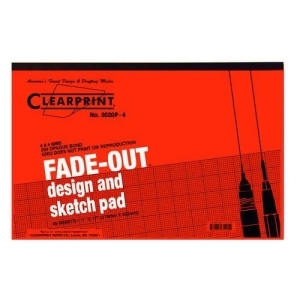 Chartpak Inc. 10004416 Design Vellum 1000Hp 4X4 Grid 50 Sheets 11X17 Fade Out - All