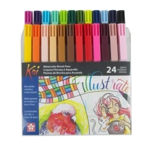 Sakura Of America Xbr24sa Koi Coloring Brush Set 24 Colors - All
