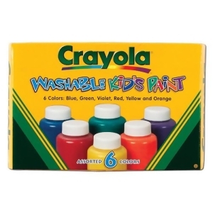 Crayola 541204 Washable Kids Paint 6 Color 2Oz Jar Set - All