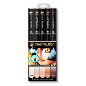 Chameleon Art Products Ct0510 Chameleon Color Tones 5 Pen Skin Tones Set - All