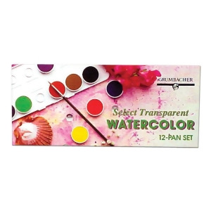 Chartpak Inc. Wct12set Transparent Watercolor 12 Color Pan Set - All