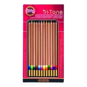 Chartpak Inc. Fa33tin12bc Tri Tone 12 Pencil Tin Set Carded - All