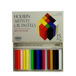 Holbein Artists Colors U681 Artists Oil Pastels 15 Color Paper Box Set - All