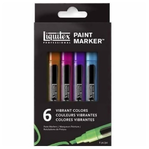 Liquitex / Colart 3699247 Liquitex Paint Marker Vibrant Fine 6 Set - All