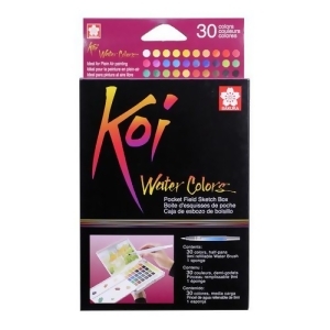 Sakura Of America Xncw30n Koi 30 Color Transparent Watercolor Pan Pocketbox Set - All