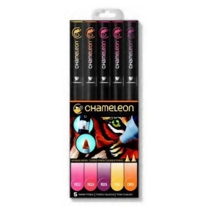 Chameleon Art Products Ct0511 Chameleon Color Tones 5 Pen Warm Tones Set - All