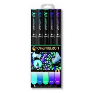 Chameleon Art Products Ct0504 Chameleon Color Tones 5 Pen Cool Tones Set - All