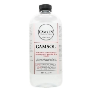 Gamblin Artists Colors Co 00092 Gamsol Odorless Mineral Spirits 33.8Oz/1 Liter - All