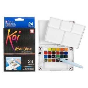 Sakura Of America Xncw24n Koi Watercolor Field Sketch Box W/brush 24 Piece Set - All