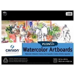 Canson/fila Co 400061699 Plein Air Board Pad 10 Sheet Watercolor 12X16 - All