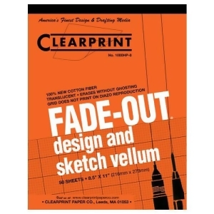 Chartpak Inc. 10002410 Design Vellum 1000Hp 8X8 Grid 50 Sheets 8.5X11 - All