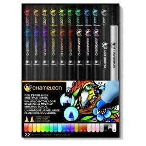 Chameleon Art Products Ct2201 Chameleon Color Tones 22 Pen Deluxe Set - All