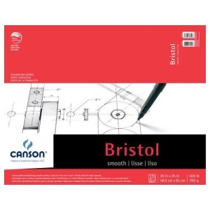 Canson/fila Co 100511016 Foundation Bristol Smooth 15 Sheet 19X24 Tape Bound Pad - All