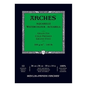 W N Canvas/arches Colart 1795093 Arches Watercolour Cold Pressed Pad Nat Wht 140Lb 10X14 - All