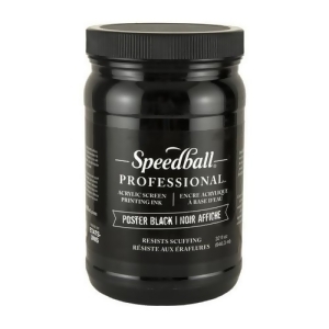 Speedball Art Products 4920 Professional Water Based Acrylic Ink Poster Black 32 Oz - All