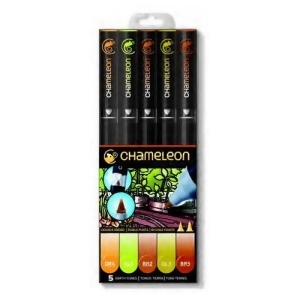 Chameleon Art Products Ct0503 Chameleon Color Tones 5 Pen Earth Tones Set - All