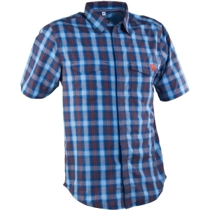 Race Face Shop Shirt Short Sleeve Blue Plaid S - All
