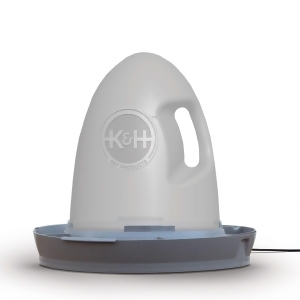 K H Pet Products 2061 Gray K H Pet Products Poultry Waterer Heated 2.5 Gallon Gray 16 X 16 X 15 - All