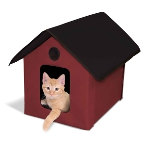 K H Pet Products 3994 Red / Black K H Pet Products Outdoor Heated Kitty House Barn Red / Black 22 X 18 X 17 - All