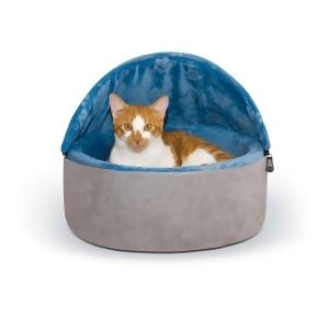 K H Pet Products 2996 Blue/Gray K H Pet Products Self-warming Kitty Bed Hooded Small Blue/gray 16 X 16 X 12.5 - All