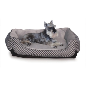 K H Pet Products 3165 Black K H Pet Products Self Warming Lounge Sleeper Square Pet Bed Medium Black 24 X 30 X 9 - All