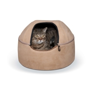 K H Pet Products 3895 Tan K H Pet Products Kitty Dome Bed Unheated Small Tan 16 X 16 X 12 - All