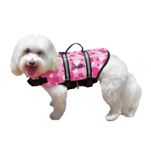 Pawz Pet Products Zp1400 Pink Bubbles Pawz Pet Products Nylon Dog Life Jacket Medium Pink Bubbles - All