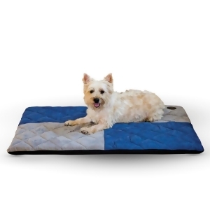 K H Pet Products 4126 Blue / Gray K H Pet Products Quilted Memory Dream Pad 1 Small Blue / Gray 19.5 X 25 X 1 - All