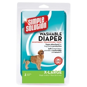 Simple Solution 10595 Teal Simple Solution Washable Dog Diaper Extra Large Teal - All